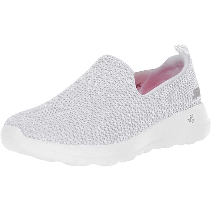 The Skechers Women's Go Walk Joy Sneaker is a popular and comfortable footwear option designed for everyday wear. These sneakers feature a flexible and lightweight construction, making them ideal for walking and other casual activities. The mesh upper material provides breathability and allows for a comfortable fit.