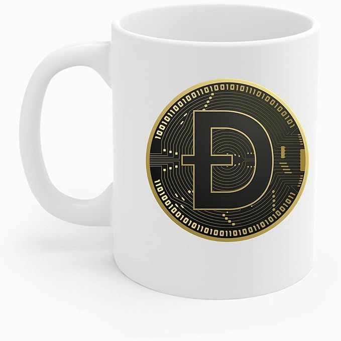 This Dogecoin cryptocurrency coffee mug is the perfect choice for any crypto enthusiast or dog lover. Made of high-quality white ceramic, this mug is available in 11oz or 15oz sizes, making it ideal for both coffee at home or on-the-go.