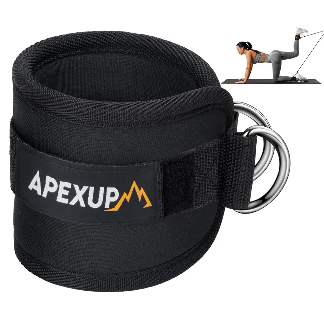 Durable Construction: The kickback ankle strap is 8mm thick and made of neoprene, a premium material that reduces friction during exercise to lower the risk of injury while providing comfort and safety, allowing you to focus on your athletic performance. The Gym ankle strap size is 10.4"x0.3"x3.9", and the adjustable strap is 10.2" x1.6".