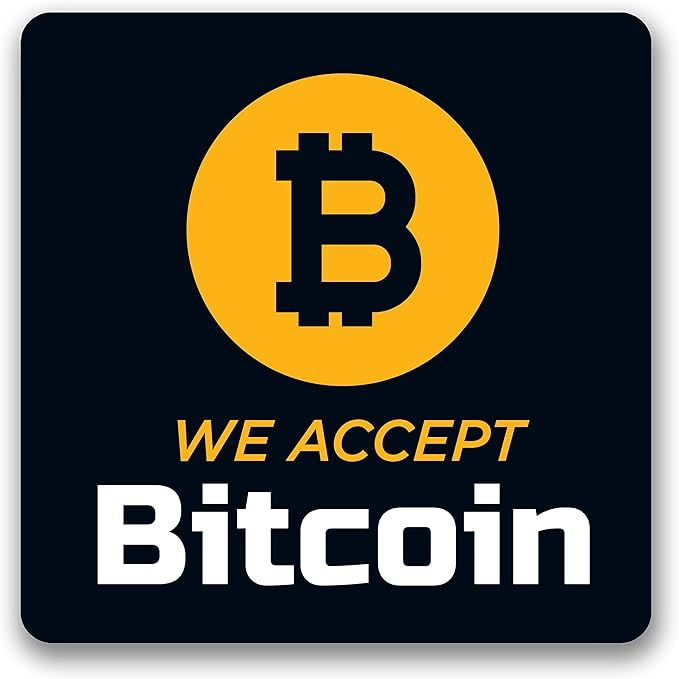 The We Accept Bitcoin Store Sign Sticker is a convenient way for businesses to advertise that they accept Bitcoin as a form of payment. This sticker features the recognizable Bitcoin logo, making it easy for customers to identify businesses that support the cryptocurrency.