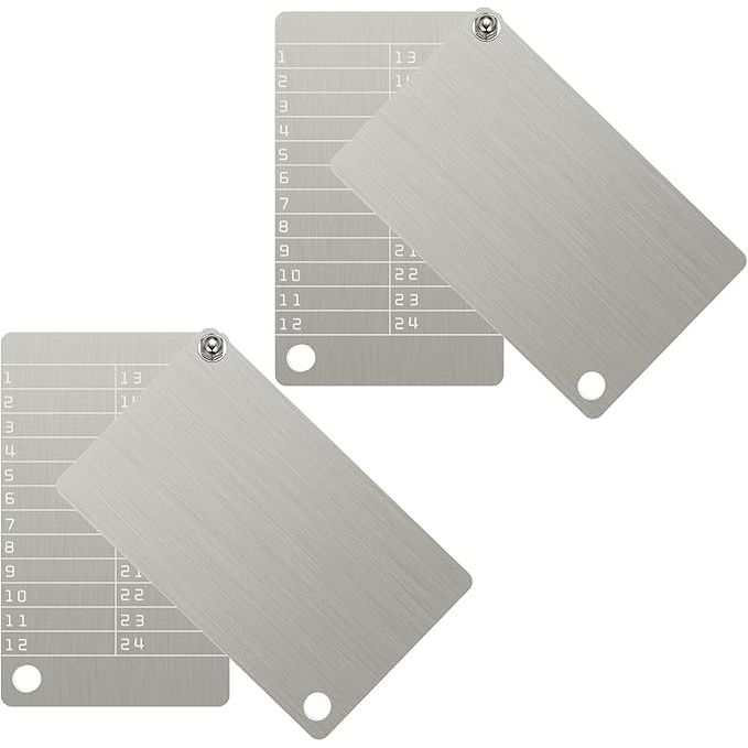 The 4 Plates Steel Wallet is a durable and secure way to store your cryptocurrency seed phrases. Made from stainless steel, these plates are designed to protect your backup information from physical damage, such as fire or water. This makes them an ideal choice for long-term storage of your important cryptocurrency data.