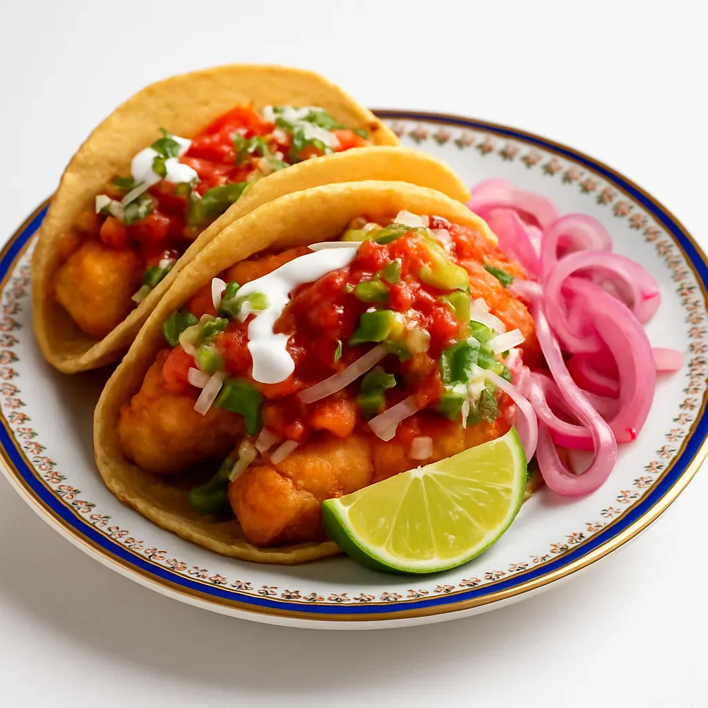 Experience the vibrant flavors of Baja California with these authentic Baja Fish Tacos. Featuring crispy beer-battered fish, refreshing pico de gallo, and a kick of chipotle mayo, each taco offers a symphony of textures and tastes that brings the authentic street food scene right to your table.