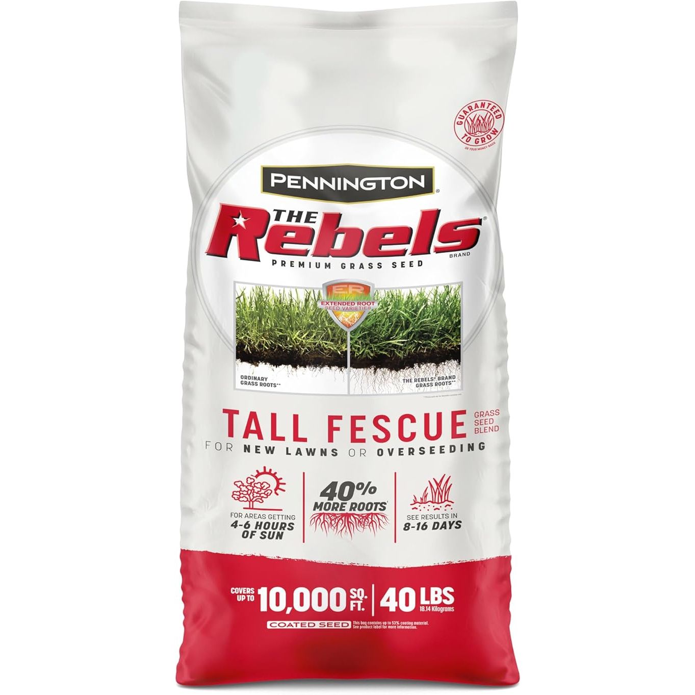 Pennington The Rebels Tall Fescue Grass Seed Mix is a popular choice for those looking to establish a tough and durable lawn. This 40 lb bag contains a blend of tall fescue grass seed varieties that are known for their ability to withstand drought, heat, and heavy foot traffic.