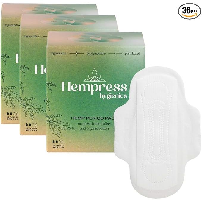 Hempress Ultra Thin Pads for Women are organic pads designed specifically for women's menstrual cycles. Each box contains 36 pads with wings to provide added protection and security during regular flow days. These pads are ultra-thin and ultra-absorbent, allowing for maximum comfort and convenience.