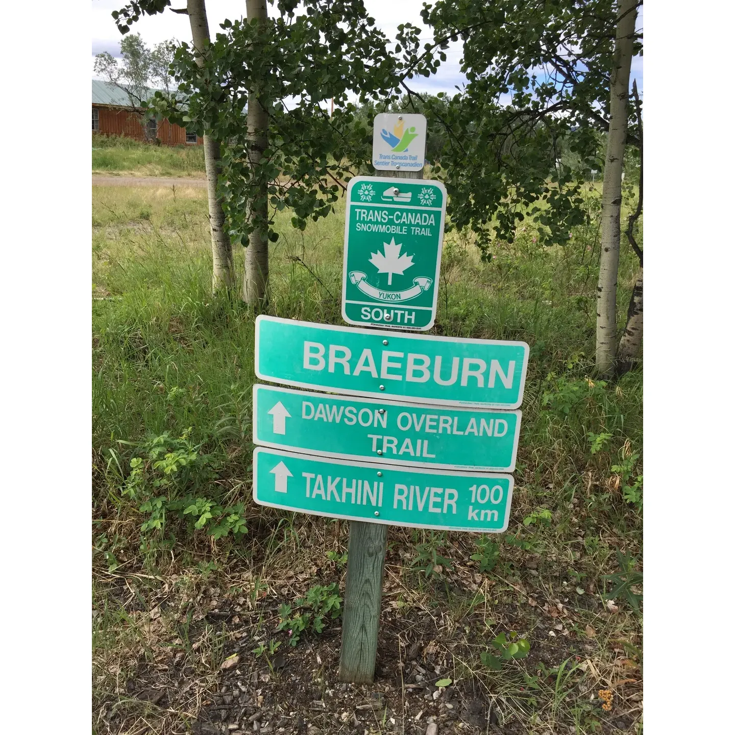 Embark on an invigorating journey along the storied Dawson Overland Trail, where adventure and the call of the wild beckon travelers seeking authentic Yukon experiences. A mere stone's throw from the bustling heart of Whitehorse, the trail offers a seamless escape into the great outdoors. At the historic Braeburn Lodge, a waypoint for both refreshment and respite, travelers can pause their trek to take in local charm and gather provisions for the road ahead.

The Dawson Overland Trail boasts an array of rustic amenities that enhance the rugged landscape without intruding upon its natural splendor. Among these are conveniently located, environmentally-conscious facilities reminiscent of a storybook wilderness escape. These Shrek-style public washroom huts, charming in their simplicity and strategically sited alongside the trail, ensure that all explorers can comfortably enjoy their time amidst the majesty of the Yukon without distraction.

As adventurers reconnect with nature and travel the Dawson Overland Trail, they become part of a living history, tracing a route that whispers tales of the storied Klondike Gold Rush era. Each step is an invitation to appreciate the serene beauty of the northern scenery and marvel at the untouched vastness that defines the Canadian landscape. Whether you're continuing a grand expedition or just passing through on a road trip, the Dawson Overland Trail is an essential Yukon experience—unspoiled, unforgettable, and always welcoming. Description by ChatGPT.