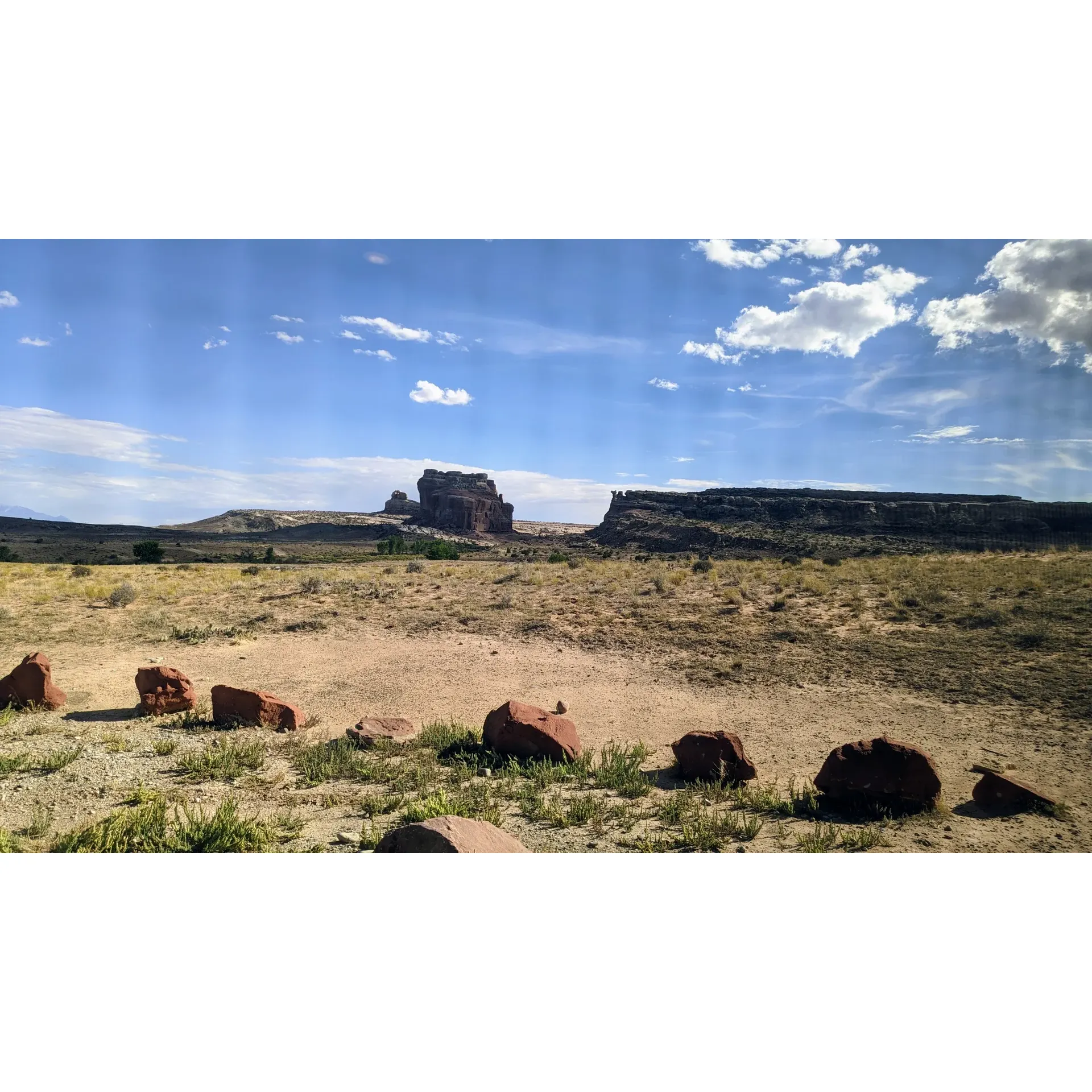 Courthouse Rock Campground offers an exceptional outdoor experience for adventure-seekers and nature enthusiasts. In an expansive, open terrain designed to accommodate RVs with comfort, visitors are guaranteed a peaceful stay complemented by modern connectivity, thanks to excellent T-Mobile network availability, ensuring that guests can stay connected and get work done amidst the serenity of the great outdoors.

The campground is enriched with unique attractions such as an on-site dinosaur tracksite, giving a glimpse into the ancient past right at your doorstep. For those looking to explore further, a leisurely hike nearby reveals more intriguing dinosaur remains, adding an educational twist to your camping adventure.

Tranquility abounds in this very quiet landscape, offering stunning views that rival a pristine park. Outdoor enthusiasts will appreciate the easy hikes available around the area, perfect for a morning excursion or a sunset wander. Each campsite is fitted with the essentials, including a camping fire ring and table, allowing for a lovely outdoor meal under the stars, and the convenience of a pit loo ensures basic amenities are within reach.

The campground is economically priced at $15 per night, offering both simplicity and value right at the edge of Arches National Park, making it an accessible base for exploring the natural arches and red rock vistas.

Visitors are treated to spacious graveled lots that come with the added comfort of fire pits and picnic tables, creating a homey environment in the midst of the wilderness. Those traveling with equine companions will find the corral facilities an added bonus, enhancing the appeal for all kinds of adventurers. Maintenance conveniences such as an outhouse and a dumpster are provided to ensure the cleanliness and sustainability of the natural surroundings.

Privacy and room to roam come together at Courthouse Rock Campground, where the beauty of the Utah landscape surrounds each campsite, creating a sense of seclusion and exclusivity. It's a place where the breathtaking silence of nature allows you the rare opportunity to listen to your own breath and feel attuned to the earth underfoot. The mesmerizing dance of clouds and majestic rocks complete an experience that is not only visually rewarding but also soulfully rejuvenating. For those drawn to the charms of Moab, this campground is a treasure, offering beauty, privacy, and a connection to the ancient earth that's as unforgettable as it is awe-inspiring. Description by ChatGPT.