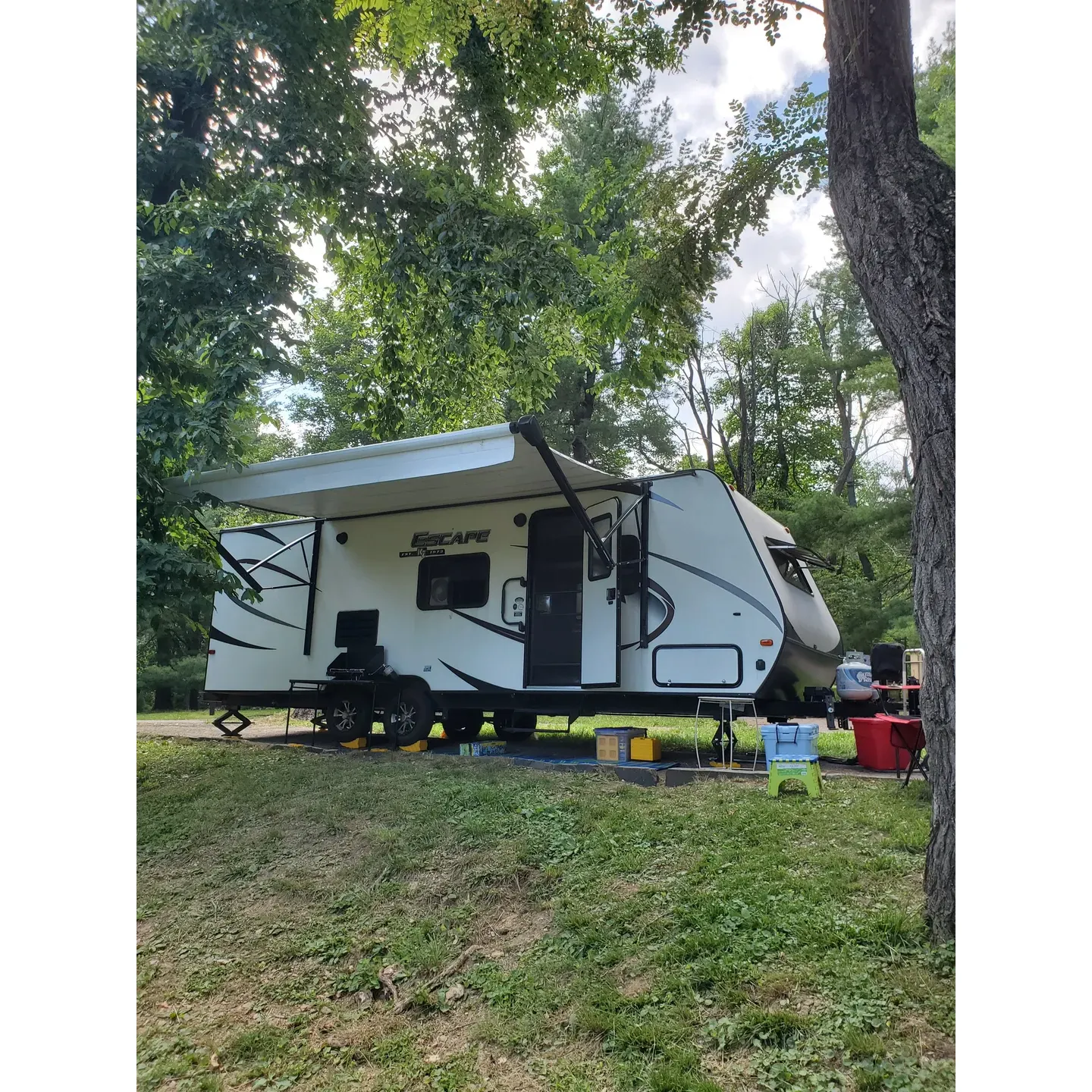 Rocky Knob Campground offers an idyllic retreat for lovers of the outdoors who appreciate the serenity of nature and the charm of a beautifully wooded setting. This campground is a haven for tent campers and RV enthusiasts alike, with spacious, nature-surrounded sites that include level spots for tents, picnic tables, and fire pits to enhance the camping experience. 

Travelers can select from a variety of sites, including those specifically designated for RVs, which are conveniently located just a short walk from the amenities, such as restrooms. While capturing the essence of a rustic camping adventure, the campground provides essential facilities and the added comfort of friendly, helpful camp hosts and park rangers who enhance the campground's welcoming ambiance.

The campground is more than just a place to pitch a tent or park an RV; it's a gateway to a range of outdoor activities and local attractions. With live music on Saturday evenings featuring talented local musicians, campers can enjoy cultural experiences without leaving the site. Additionally, direct access to hiking trails, including the impressive 12-mile Rock Castle Gorge loop, allows guests to effortlessly transition from campsite to wilderness exploration.

For cultural aficionados, the nearby town of Floyd, VA, just a short drive away, serves as a delightful pitstop on the Music Heritage-Trails. Visitors here can indulge in local history and traditions, further enriching their stay at Rocky Knob.

The campground's commitment to cleanliness and maintenance is evident in the upkeep of the campsites, making it a preferred choice for many returning guests. While the essential experience is indeed rustic, with water spigots strategically placed throughout the campground, the sense of getting back to nature is a refreshing departure from the hustle and bustle of everyday life.

Whether one is planning a family getaway close to their Virginia roots or a cozy retreat with friends, Rocky Knob Campground stands out as a perfect blend of natural tranquility, cultural experiences, and friendly community, promising a memorable outdoor adventure. Description by ChatGPT.