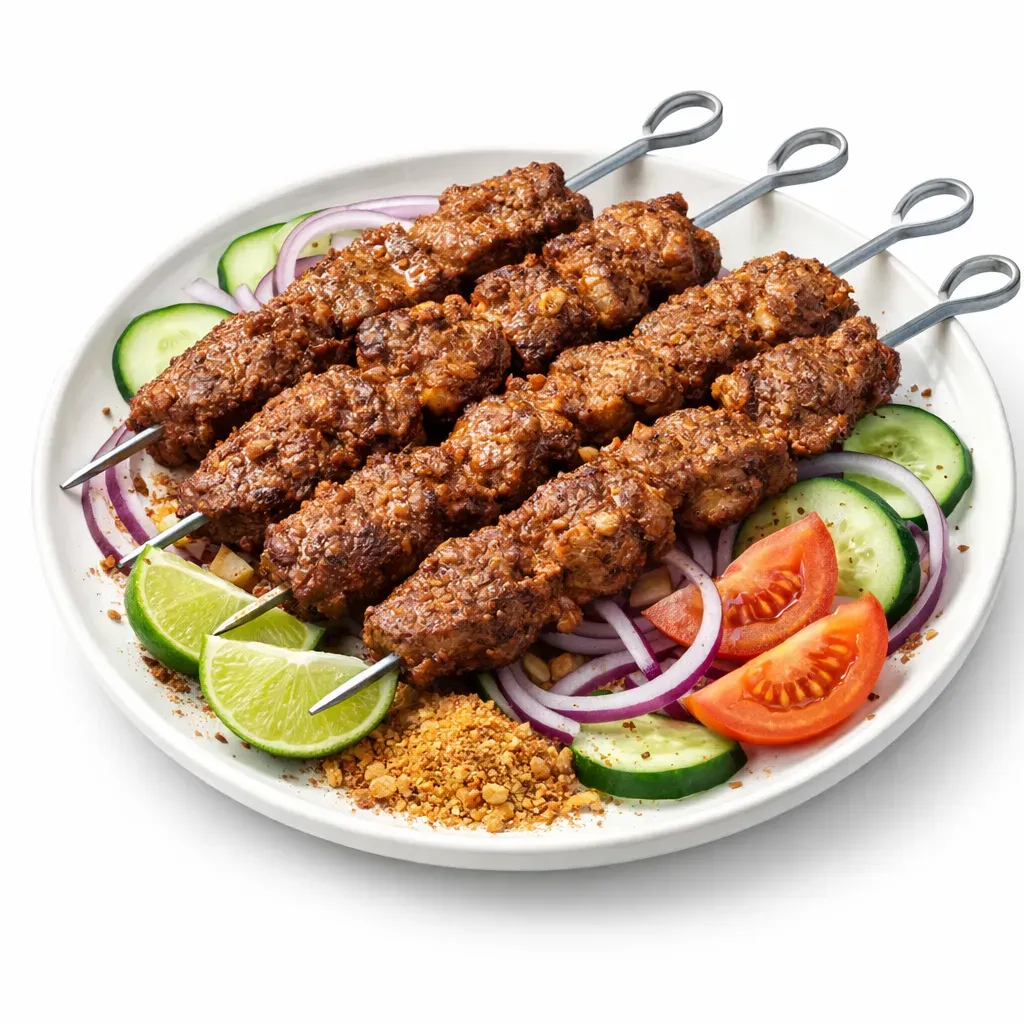 Experience the vibrant flavors of West Africa with these delicious Nigerian Suya Beef Kebabs. This street food delicacy features succulent sirloin pieces marinated in a robust mixture of spices and peanut butter, then grilled to perfection.