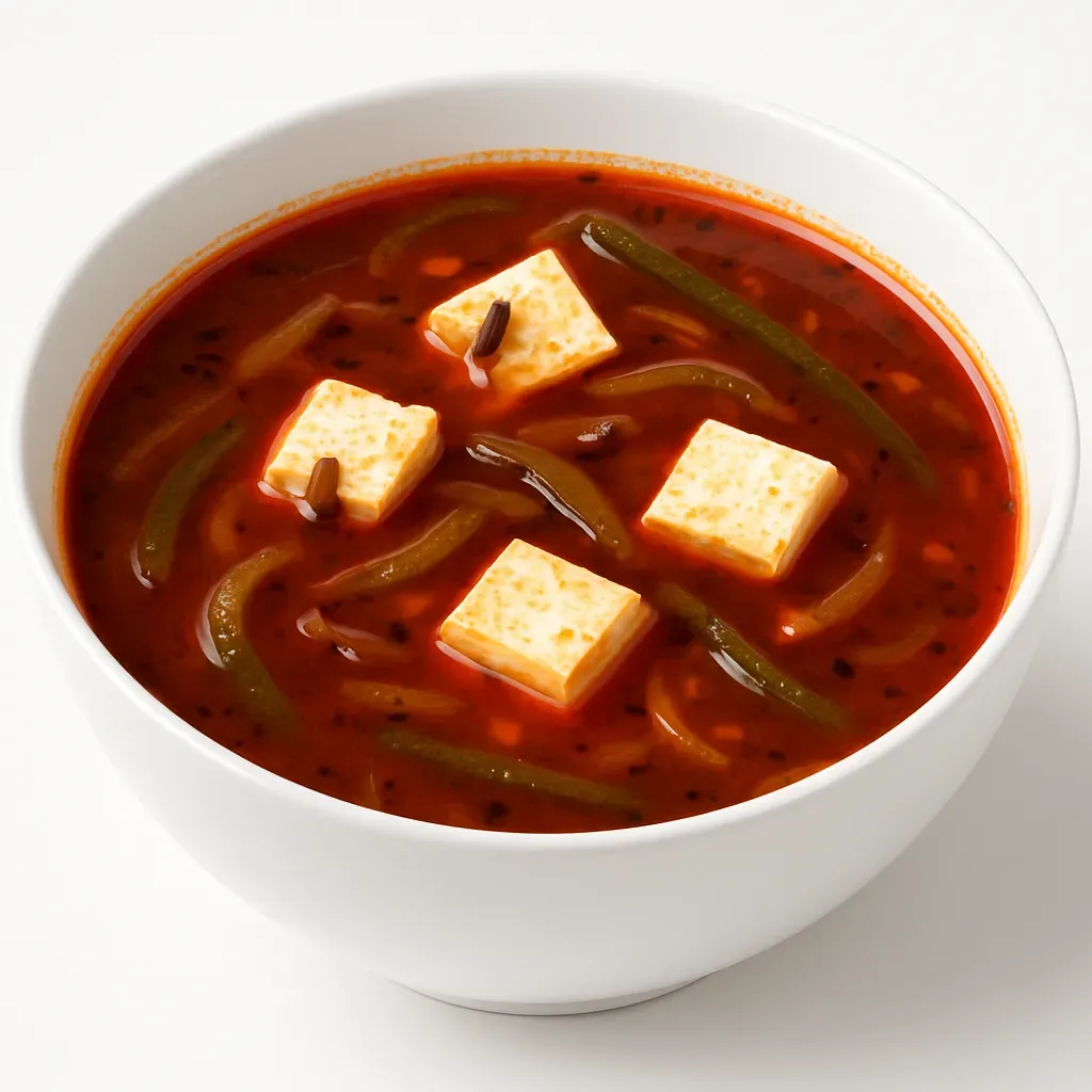 A flavorful and hearty Mexican soup combining roasted chiles, mushrooms, and creamy Panela cheese, perfect for warming your heart and tantalizing your taste buds.