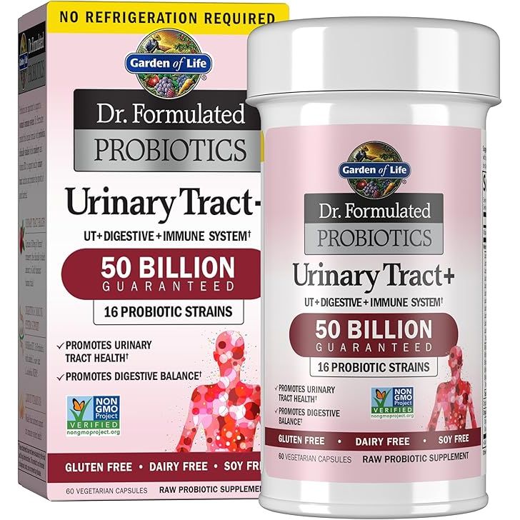 Garden of Life Dr. Formulated Acidophilus Probiotic is a dietary supplement specifically formulated to support urinary tract health and promote digestive balance.