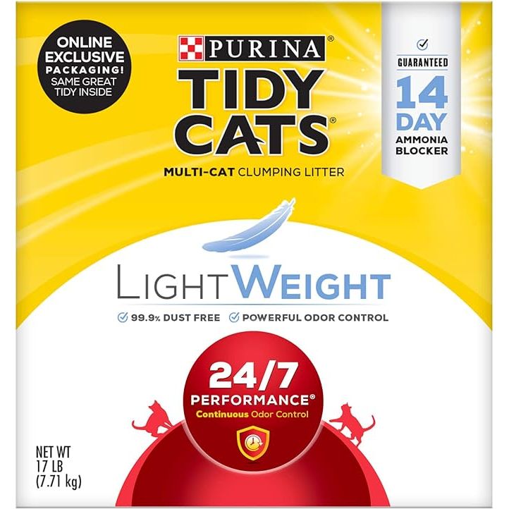 Purina Tidy Cats Lightweight Clumping Cat Litter is a popular choice among cat owners for its 24/7 performance multi-cat formula. This lightweight litter is designed to provide strong clumping action, making it easy to clean and maintain your cat's litter box.