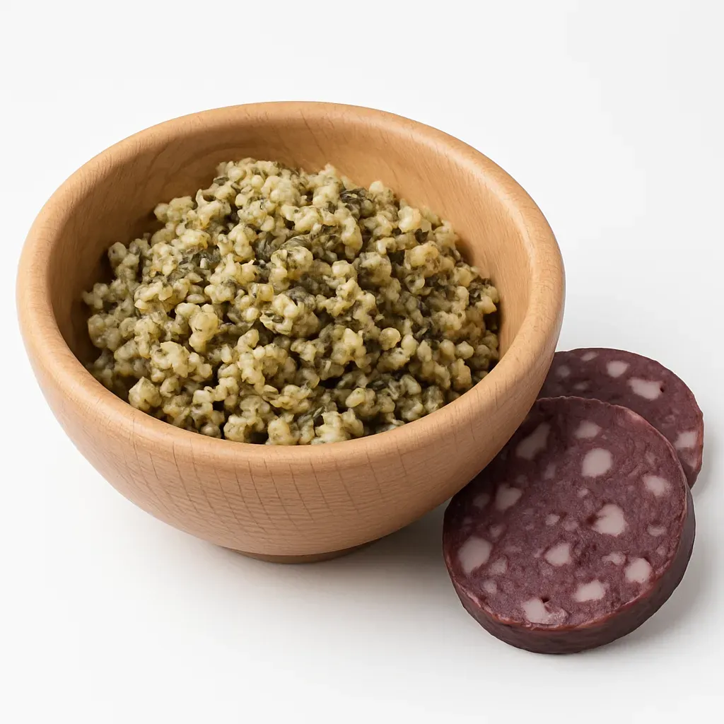 A rustic Icelandic dish that offers a savory and nutritious meal, perfect for breakfast or dinner, featuring a blend of earthy flavors and creamy texture.